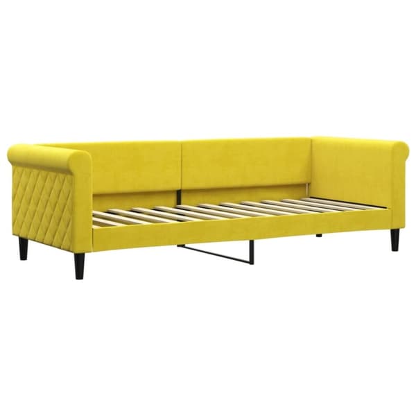 vidaXL daybed med udtræk og skuffer 80x200 cm velour gul