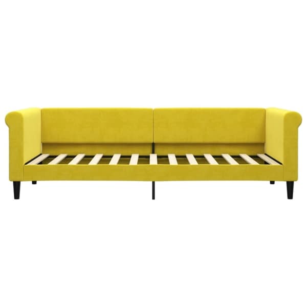 vidaXL daybed med udtræk og skuffer 80x200 cm velour gul