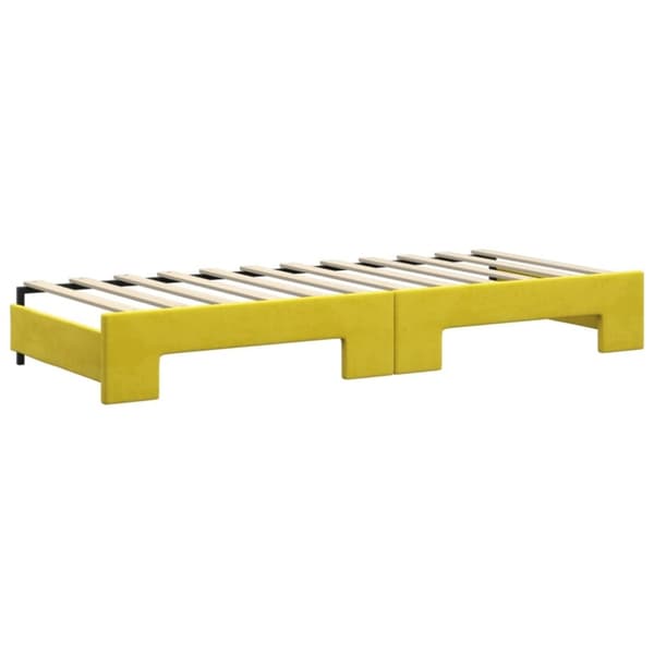 vidaXL daybed med udtræk og skuffer 80x200 cm velour gul
