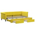 Miniatyrbillede 2 af 11: vidaXL daybed med udtræk og skuffer 80x200 cm velour gul