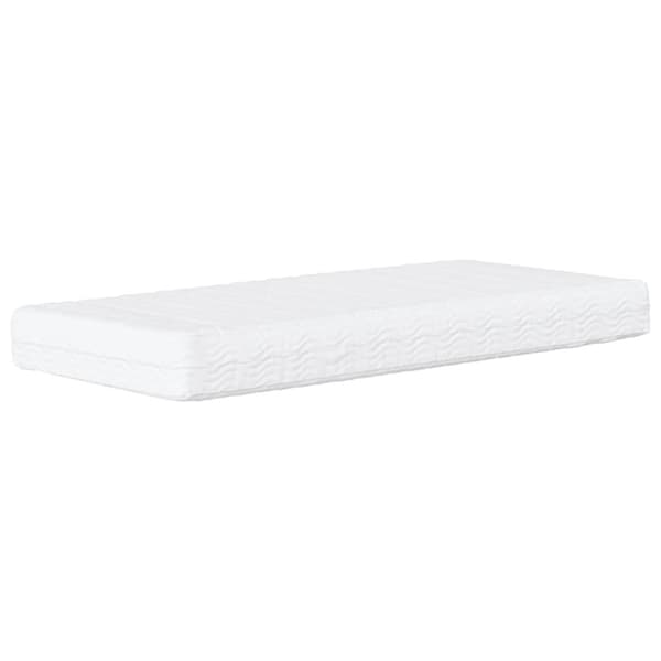 vidaXL Dagbädd med madrass ljusgrå 90x200 cm tyg