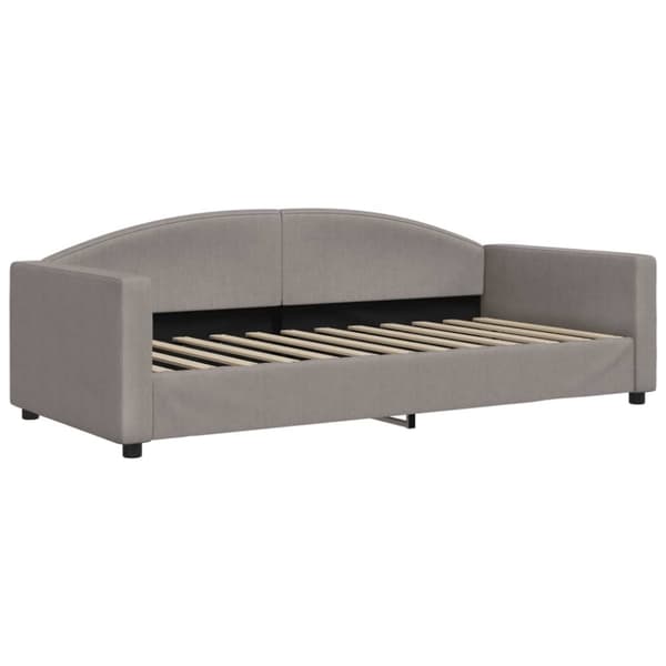 vidaXL Dagbädd utdragbar med madrasser taupe 90x200 cm tyg