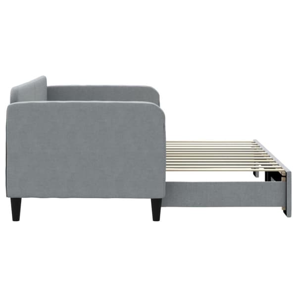 vidaXL Dagbädd utdragbar ljusgrå 80x200 cm tyg