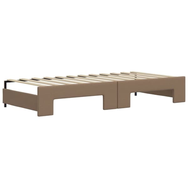 vidaXL Dagbädd utdragbar cappuccino 90x200 cm konstläder