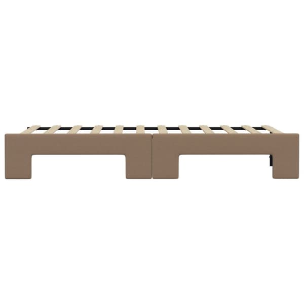 vidaXL Dagbädd utdragbar cappuccino 90x200 cm konstläder