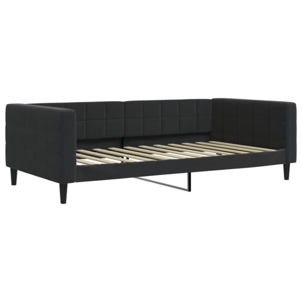 vidaXL Dagbädd med madrass svart 100x200 cm sammet