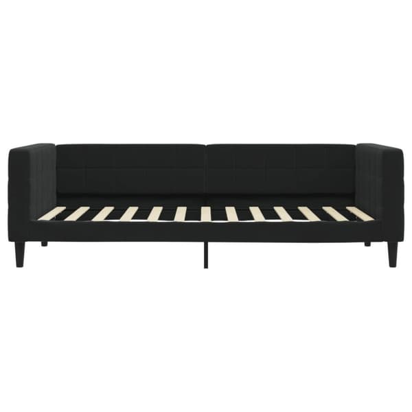 vidaXL Dagbädd med madrass svart 100x200 cm sammet