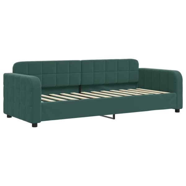 vidaXL Dagbädd utdragbar med lådor mörkgrön 80x200 cm sammet