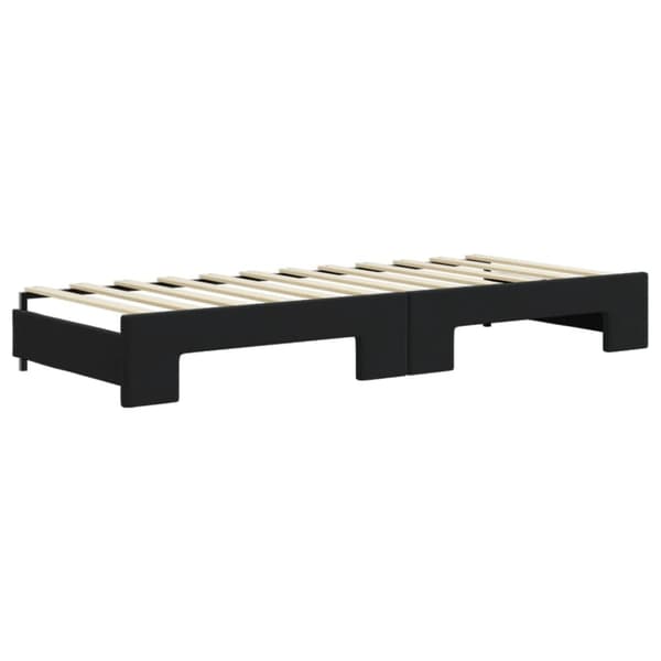 vidaXL Dagbädd utdragbar med lådor svart 80x200 cm sammet