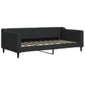 Miniatyrbillede 4 af 11: vidaXL daybed med udtræk og skuffer 90x190 cm stof sort