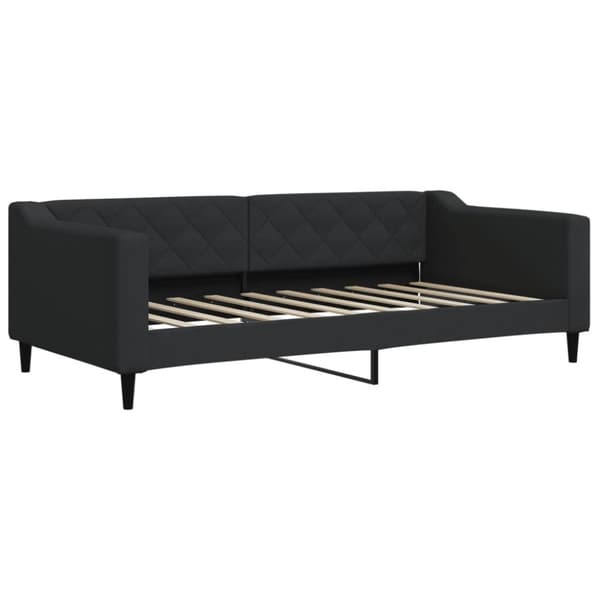 vidaXL daybed med udtræk og skuffer 90x190 cm stof sort