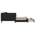 Miniatyrbillede 7 af 11: vidaXL daybed med udtræk og skuffer 90x190 cm stof sort