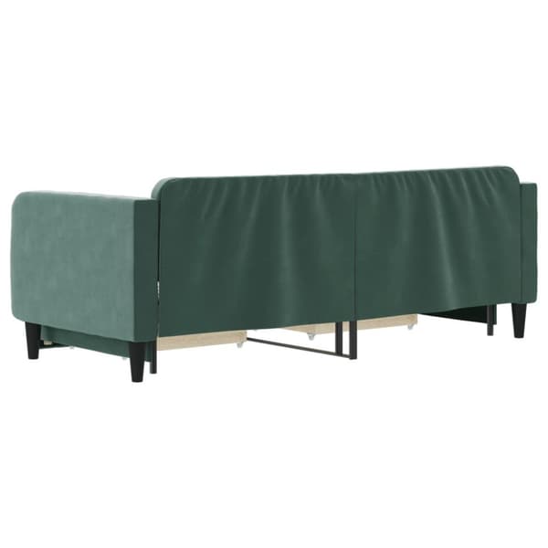 vidaXL Dagbädd utdragbar med lådor mörkgrön 80x200 cm sammet