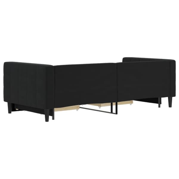vidaXL Dagbädd utdragbar med lådor svart 90x200 cm sammet