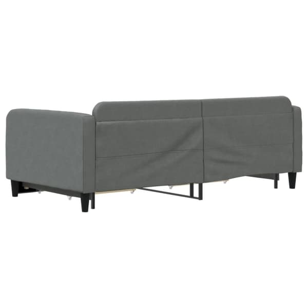 vidaXL Dagbädd utdragbar med lådor mörkgrå 100x200 cm tyg