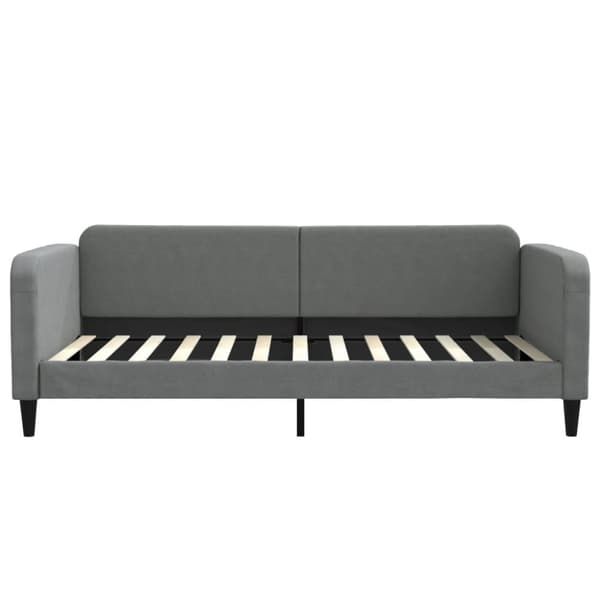 vidaXL Dagbädd utdragbar med lådor mörkgrå 100x200 cm tyg
