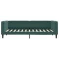 Miniatyrbillede 6 af 11: vidaXL daybed med udtræk og skuffer 100x200 cm velour mørkegrøn