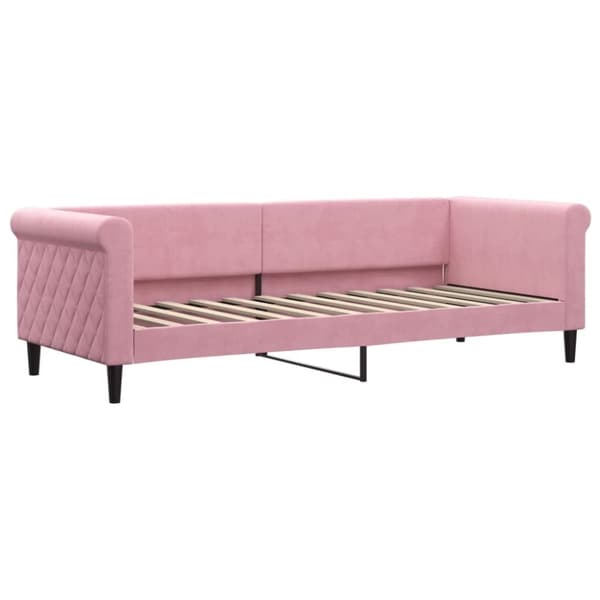 vidaXL Dagbädd utdragbar med lådor rosa 80x200 cm sammet