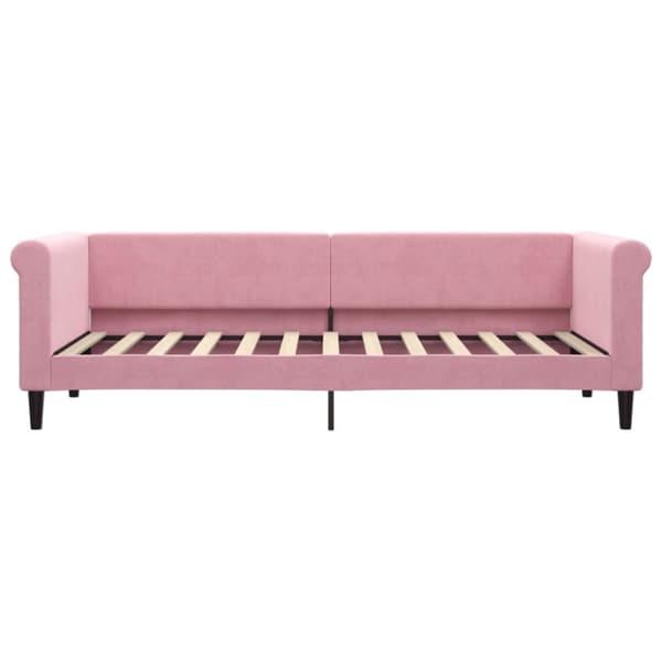 vidaXL Dagbädd utdragbar med lådor rosa 80x200 cm sammet