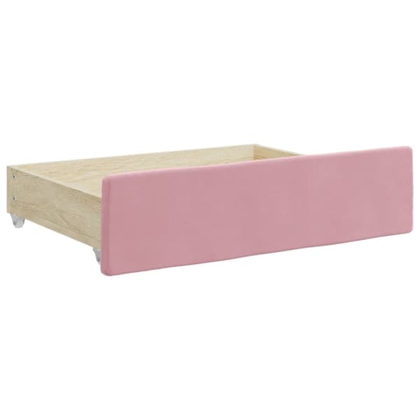vidaXL Dagbädd utdragbar med lådor rosa 80x200 cm sammet