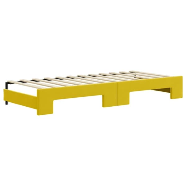 vidaXL Dagbädd utdragbar med lådor gul 80x200 cm sammet