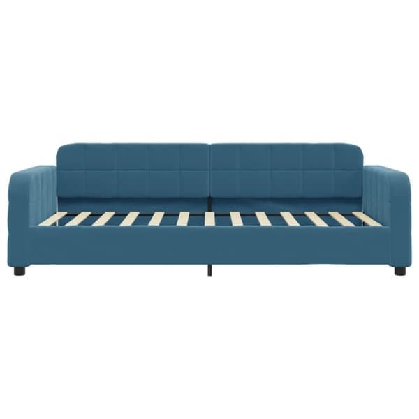 vidaXL Dagbädd med madrass blå 100x200 cm sammet
