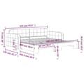 Miniatyrbild 11 av 11: vidaXL Dagbädd utdragbar rosa 100x200 cm sammet