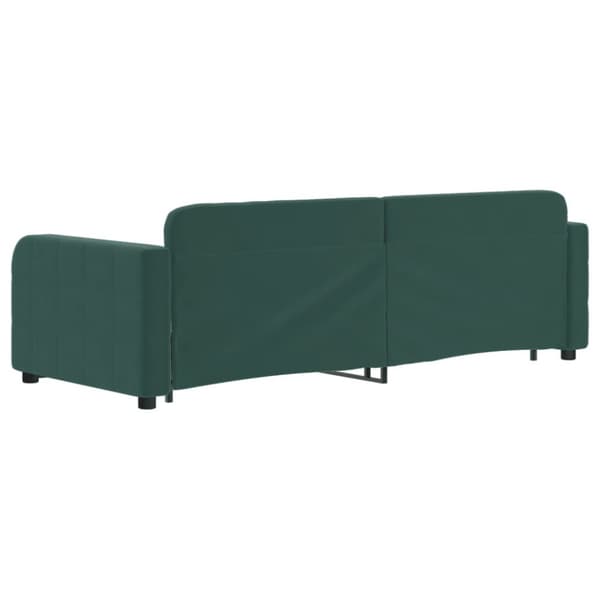 vidaXL Dagbädd utdragbar mörkgrön 80x200 cm sammet