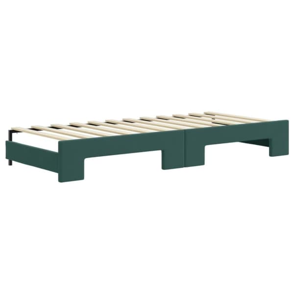 vidaXL Dagbädd utdragbar mörkgrön 80x200 cm sammet