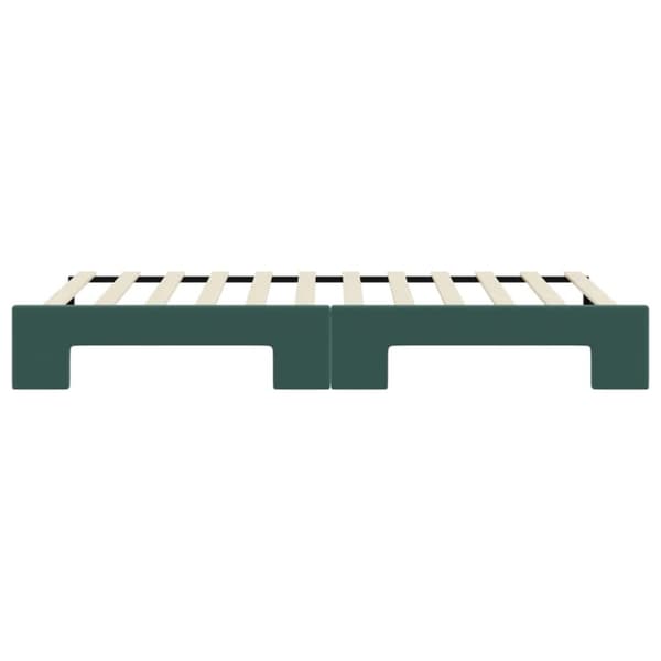 vidaXL Dagbädd utdragbar mörkgrön 80x200 cm sammet