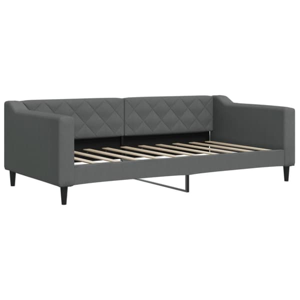 vidaXL Dagbädd med madrass mörkgrå 90x190 cm tyg