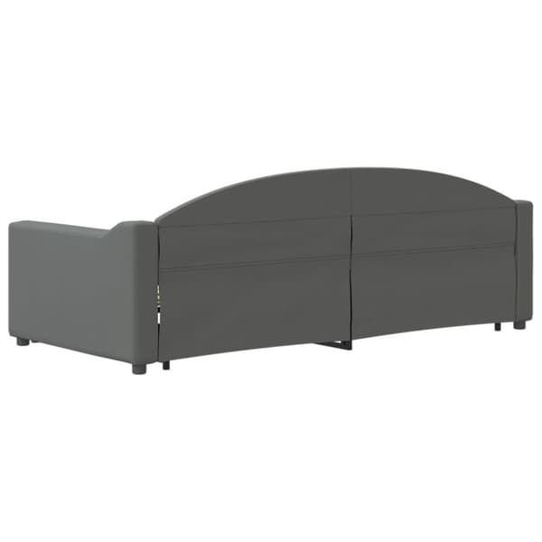 vidaXL Dagbädd utdragbar mörkgrå 90x190 cm tyg