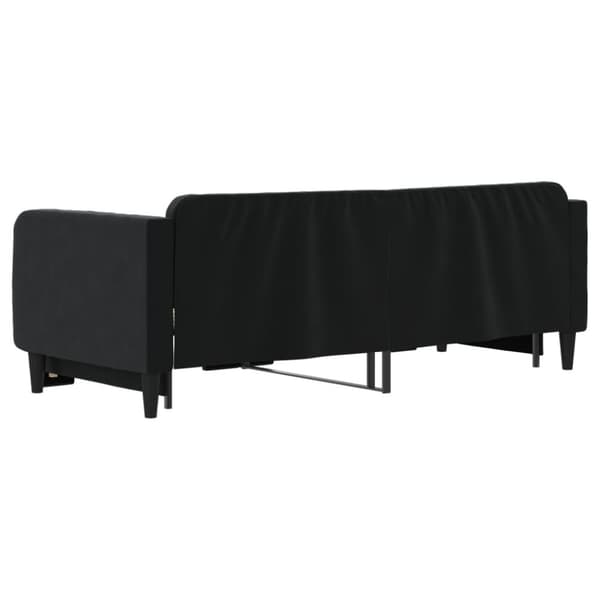 vidaXL Dagbädd utdragbar svart 90x200 cm sammet