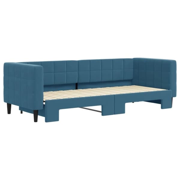 vidaXL Dagbädd utdragbar blå 80x200 cm sammet