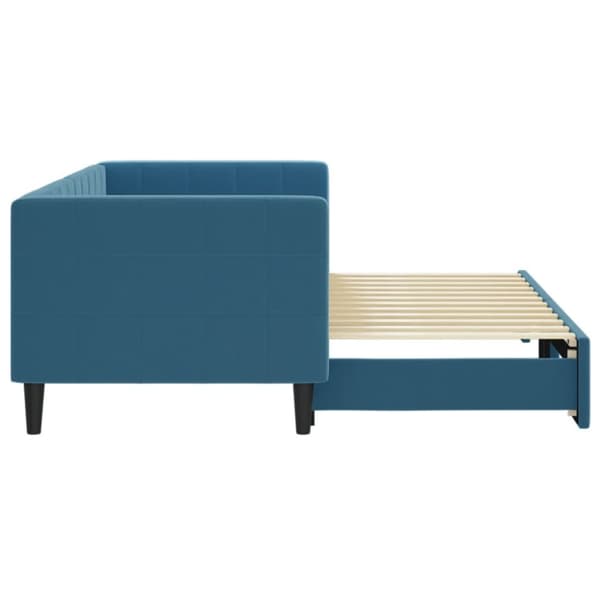 vidaXL Dagbädd utdragbar blå 80x200 cm sammet