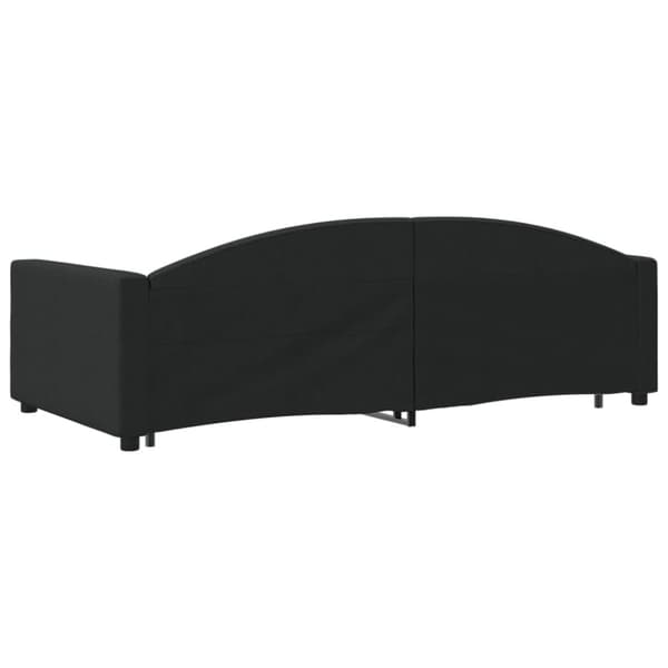 vidaXL Dagbädd utdragbar svart 100x200 cm tyg