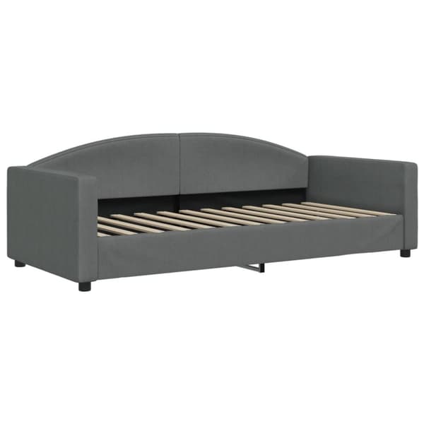 vidaXL Dagbädd utdragbar med madrasser mörkgrå 90x200 cm tyg