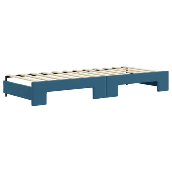 vidaXL Dagbädd utdragbar blå 80x200 cm sammet