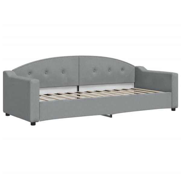 vidaXL Dagbädd med madrasser utdragbar ljusgrå 80x200 cm tyg
