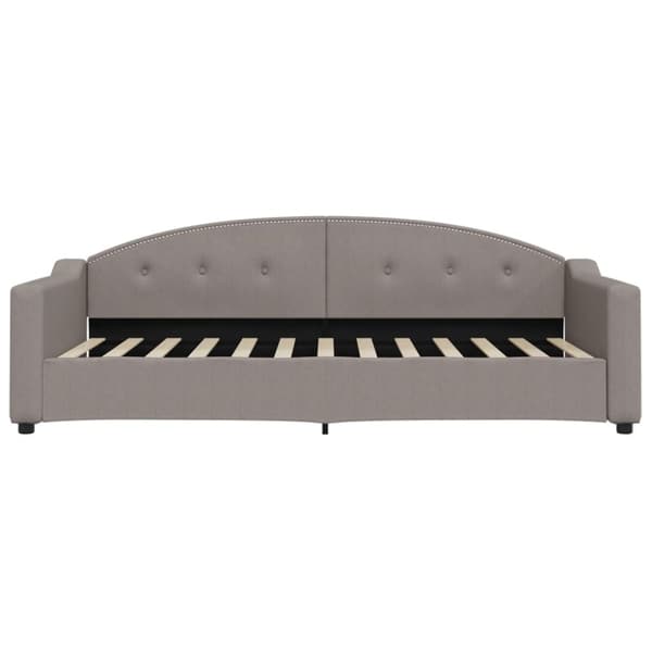 vidaXL Dagbädd med madrass taupe 90x200 cm tyg