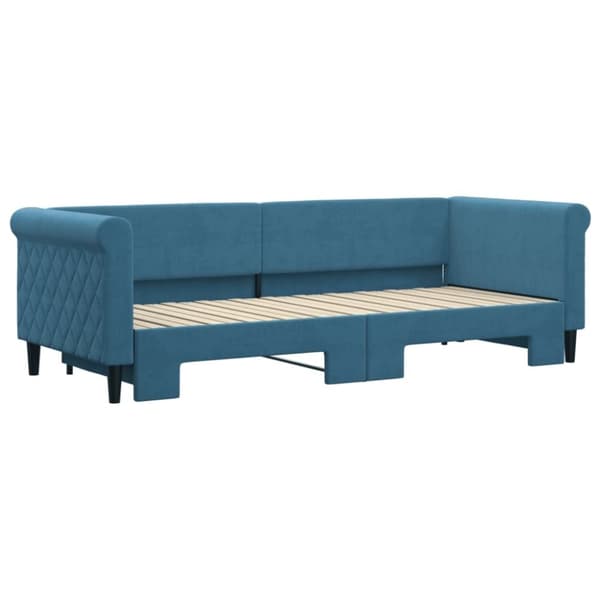 vidaXL Dagbädd utdragbar blå 80x200 cm sammet