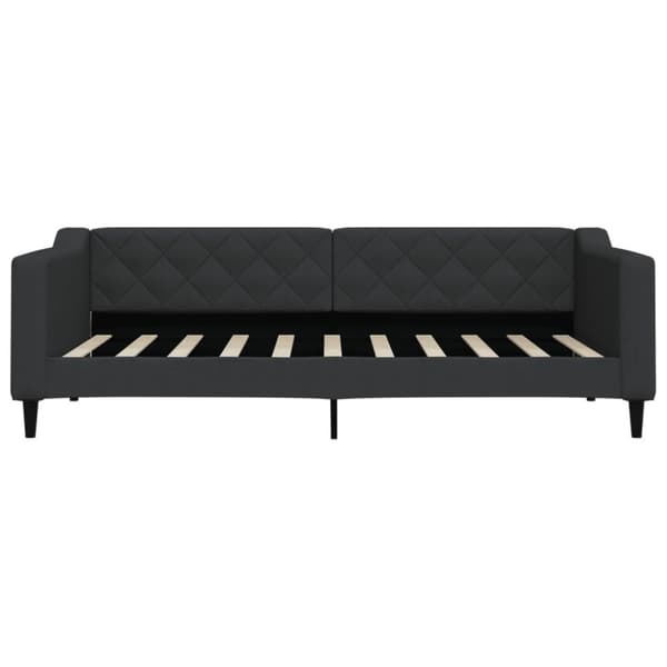 vidaXL Dagbädd utdragbar svart 90x190 cm tyg