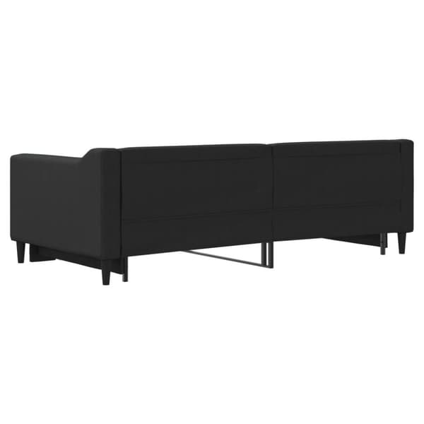 vidaXL Dagbädd utdragbar svart 90x190 cm tyg