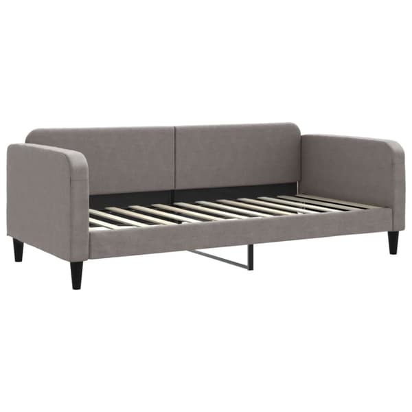 vidaXL Dagbädd utdragbar med madrasser taupe 90x200 cm tyg