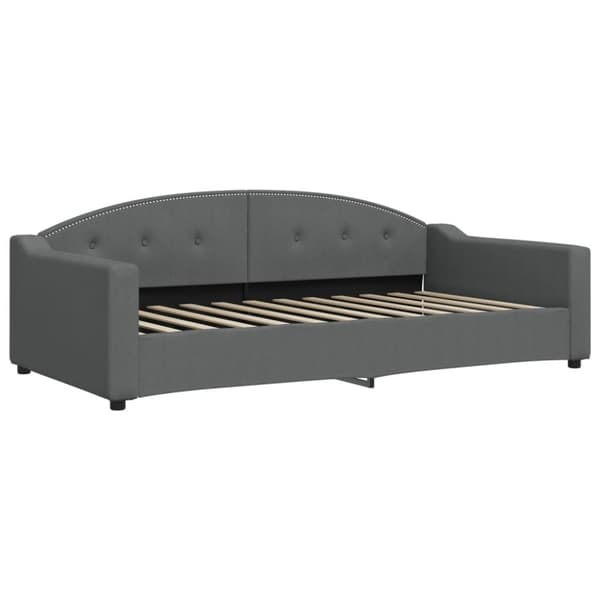 vidaXL Dagbädd utdragbar mörkgrå 100x200 cm tyg