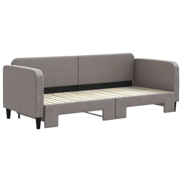 vidaXL Dagbädd utdragbar taupe 80x200 cm tyg