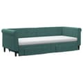 Miniatyrbillede 4 af 11: vidaXL daybed med udtræk og skuffer 80x200 cm velour mørkegrøn