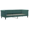 Miniatyrbillede 5 af 11: vidaXL daybed med udtræk og skuffer 80x200 cm velour mørkegrøn