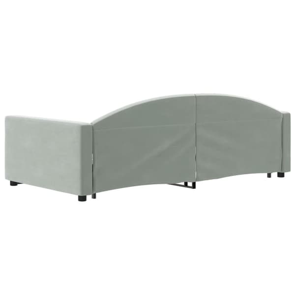 vidaXL Dagbädd utdragbar med lådor ljusgrå 100x200 cm sammet