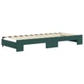 Miniatyrbillede 6 af 11: vidaXL daybed med udtræk og skuffer 90x200 cm velour mørkegrøn